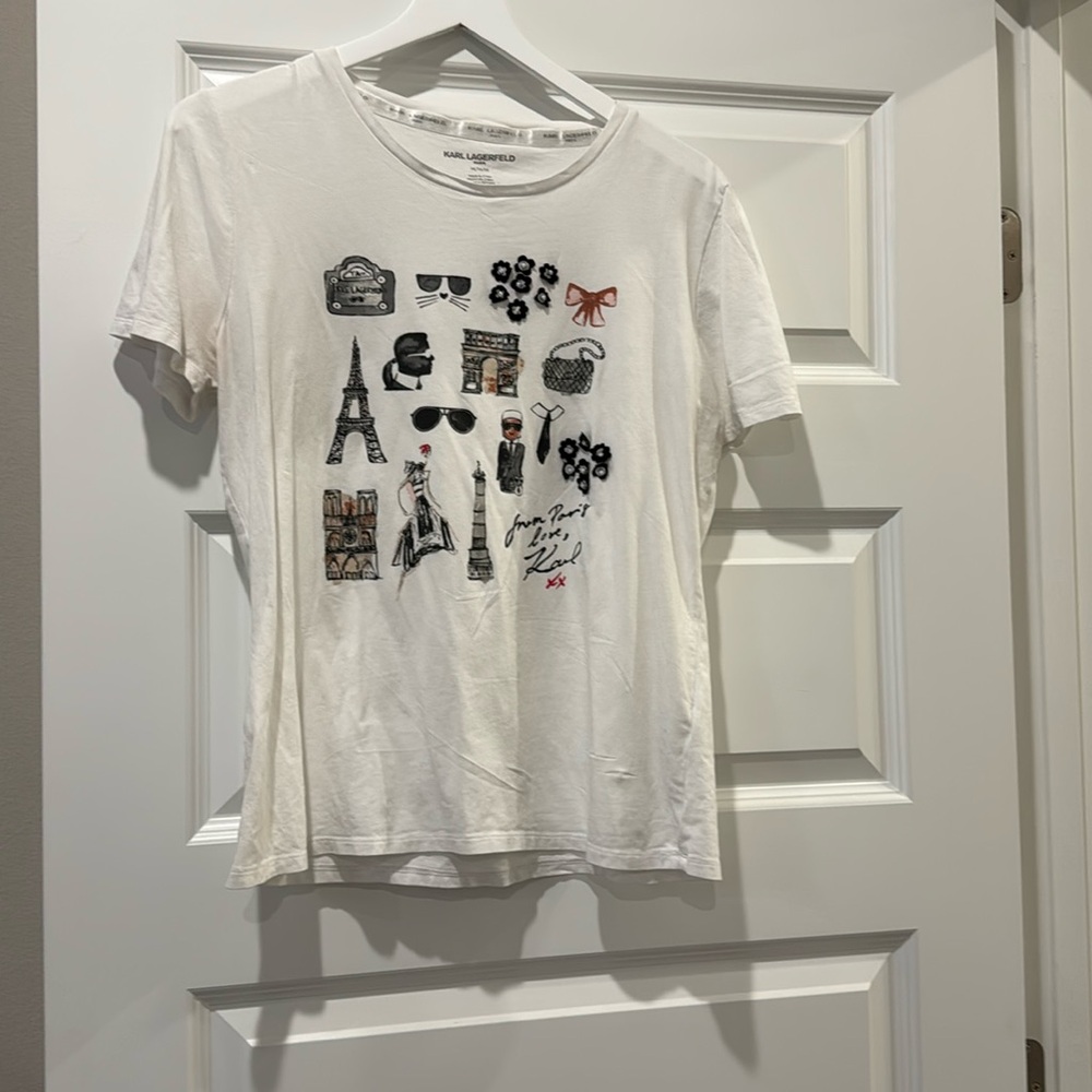 Karl Lagerfeld Signature White Tee